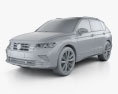 Volkswagen Tiguan eHybrid 2022 3D модель clay render
