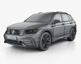 Volkswagen Tiguan R-Line 2022 3d model wire render