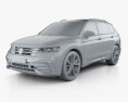 Volkswagen Tiguan R-Line 2022 3D модель clay render