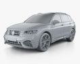 Volkswagen Tiguan R 2022 3d model clay render