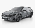 Volkswagen Arteon Shooting Brake R-Line 2020 3d model wire render