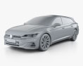 Volkswagen Arteon Shooting Brake R-Line 2020 3d model clay render