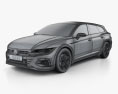 Volkswagen Arteon Shooting Brake R 2022 3Dモデル wire render