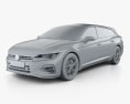 Volkswagen Arteon Shooting Brake R 2022 3Dモデル clay render