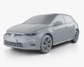 Volkswagen Polo R-Line 2022 3Dモデル clay render