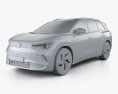 Volkswagen ID.6 X Prime 2022 3d model clay render