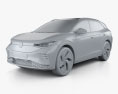 Volkswagen ID.4 GTX 2022 3d model clay render