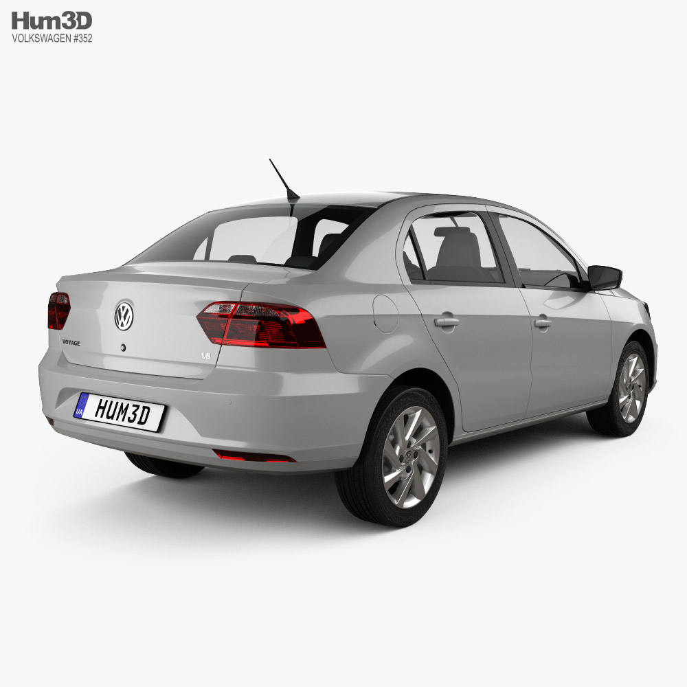 Volkswagen Voyage 2021 Modello 3D vista posteriore