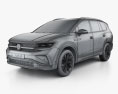 Volkswagen Talagon 2022 3D-Modell wire render