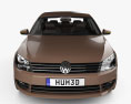 Volkswagen Bora con interni 2012 Modello 3D vista frontale