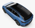 Volkswagen ID.4 인테리어 가 있는 2022 3D 모델  top view
