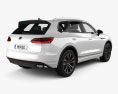 Volkswagen Touareg R-Line with HQ interior and engine 2018 3d model back view