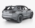 Volkswagen Touareg R-Line with HQ interior and engine 2018 3d model