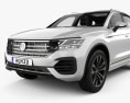 Volkswagen Touareg R-Line with HQ interior and engine 2018 3d model