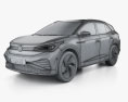 Volkswagen ID.4 X 1st edition 2020 3d model wire render