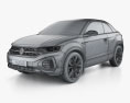 Volkswagen T-Roc R-Line cabriolet 2021 Modello 3D wire render