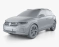 Volkswagen T-Roc R-Line 2022 Modèle 3d clay render