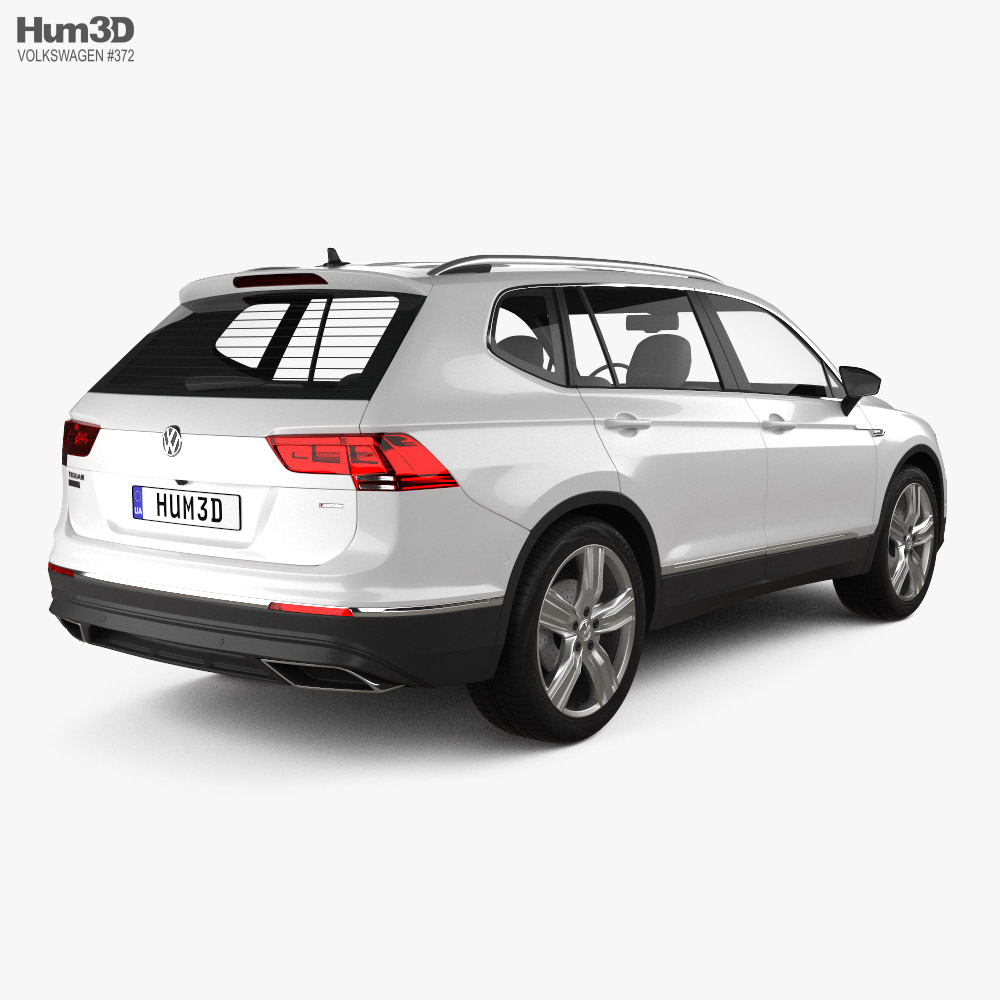 Volkswagen Tiguan Allspace Elegance 2017 Modello 3D vista posteriore