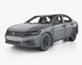 Volkswagen Bora con interni 2019 Modello 3D wire render