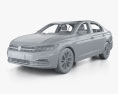 Volkswagen Bora con interni 2019 Modello 3D clay render
