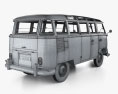 Volkswagen Transporter Passenger Van mit Innenraum 1950 3D-Modell