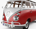 Volkswagen Transporter 승객용 밴 인테리어 가 있는 1950 3D 모델 