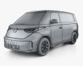 Volkswagen ID Buzz Cargo 2022 3d model wire render
