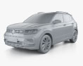 Volkswagen T-Cross Elegance 2022 3D-Modell clay render
