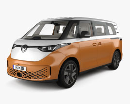 Volkswagen ID Buzz con interior 2022 Modelo 3D