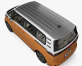 Volkswagen ID Buzz з детальним інтер'єром 2022 3D модель top view