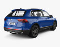Volkswagen Tiguan Allspace Elegance 2020 Modello 3D vista posteriore