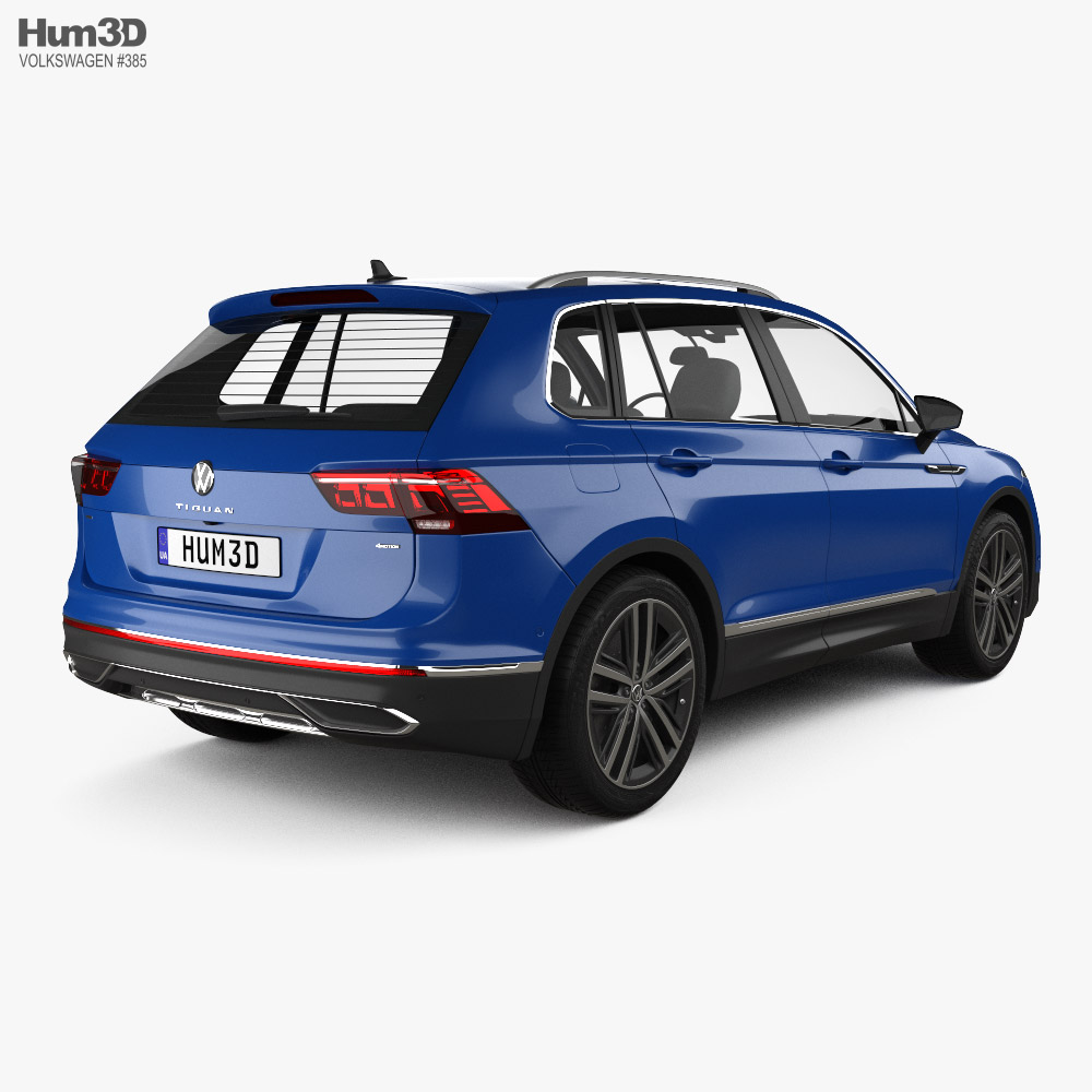 Volkswagen Tiguan Allspace Elegance 2020 Modello 3D vista posteriore