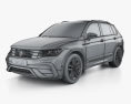Volkswagen Tiguan Allspace Elegance 2020 Modello 3D wire render