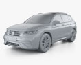 Volkswagen Tiguan Allspace Elegance 2020 3d model clay render