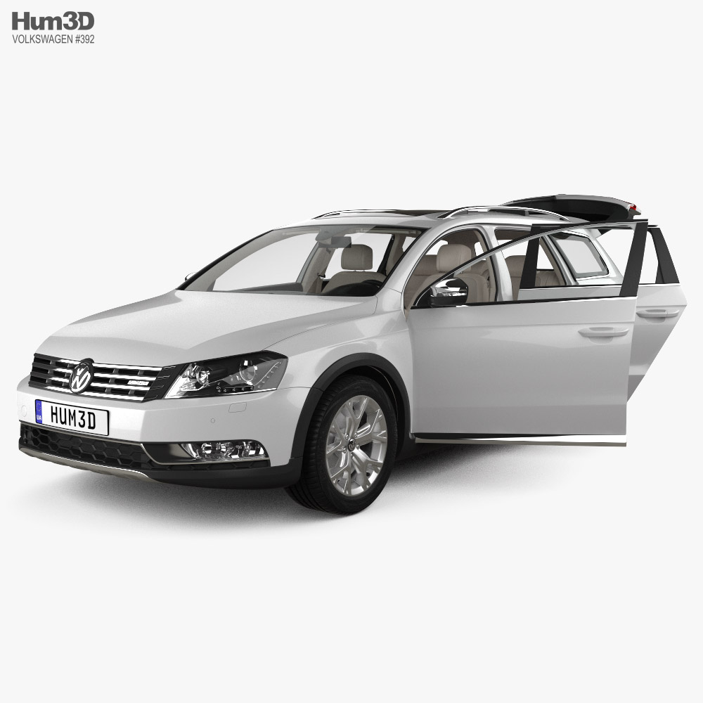 Volkswagen Passat Alltrack インテリアと 2011 3Dモデル