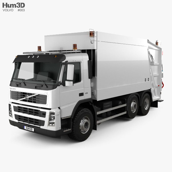 Volvo FM Truck 6×2 Garbage Truck 2010 3D model