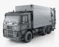 Volvo FM Truck 6×2 Müllwagen 2010 3D-Modell wire render