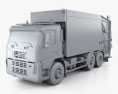 Volvo FM Truck 6×2 Müllwagen 2010 3D-Modell clay render