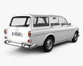 Volvo Amazon wagon 1961 3D-Modell Rückansicht