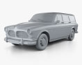 Volvo Amazon wagon 1961 Modèle 3d clay render