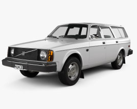 3D model of Volvo 245 wagon 1975