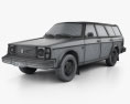 Volvo 245 wagon 1975 3d model wire render