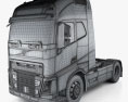 Volvo FH 트랙터 트럭 2016 3D 모델  wire render