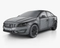 Volvo S60 2016 3d model wire render