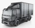 Volvo FE hybrid Box Truck 2014 3d model wire render