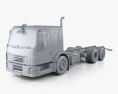 Volvo FE LEC Chassis Truck 2014 3d model clay render