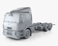 Volvo FE 底盘驾驶室卡车 2013 3D模型 clay render