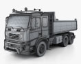 Volvo FMX Tipper Truck 2014 3d model wire render