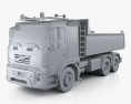 Volvo FMX Tipper Truck 2014 3d model clay render