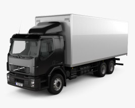 3D model of Volvo VM Box Truck 2012